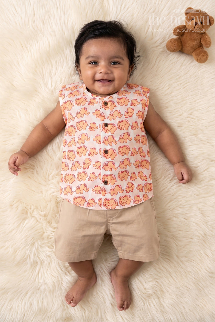 Cartoon Animal Print Baby Jabla for Comfy Daytime Dressing