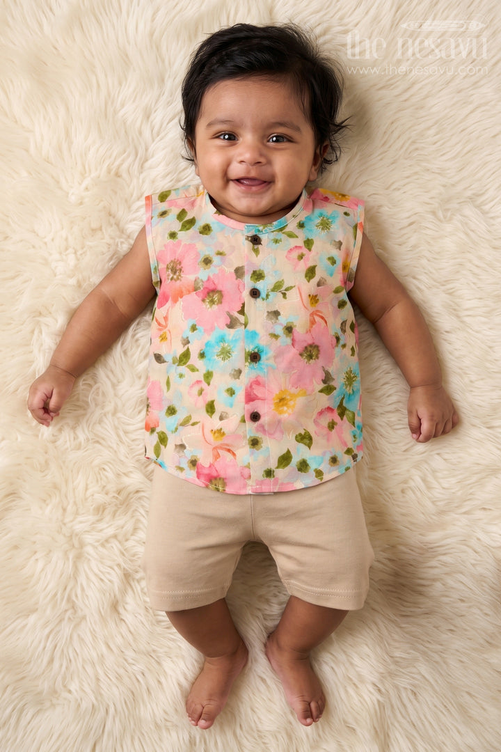 Floral Print Baby Jabla for Sunny Days and Easy Everyday Wear