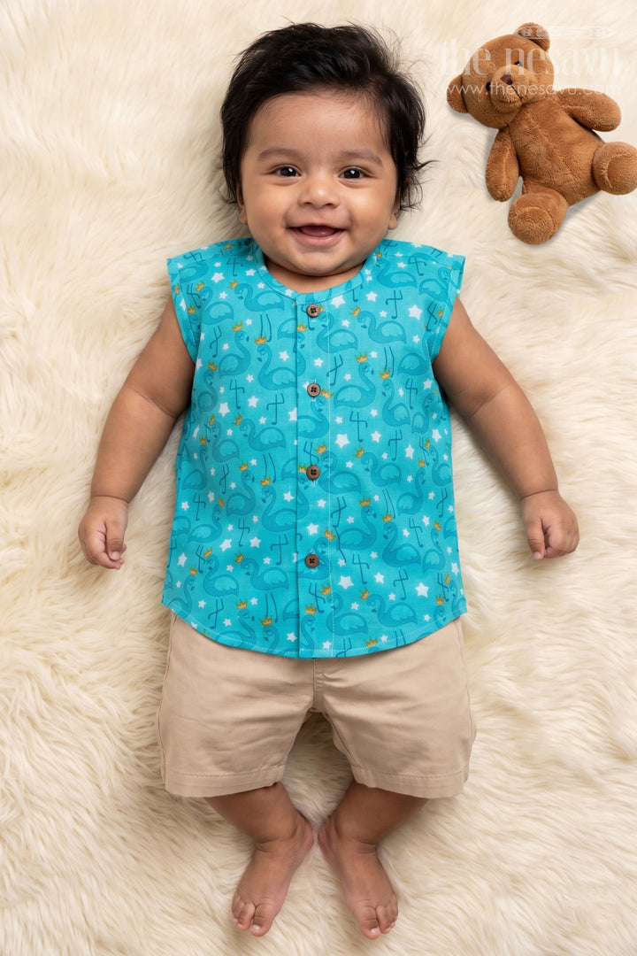 Swan Print Jabla Top for Cute and Cozy Daily Wear