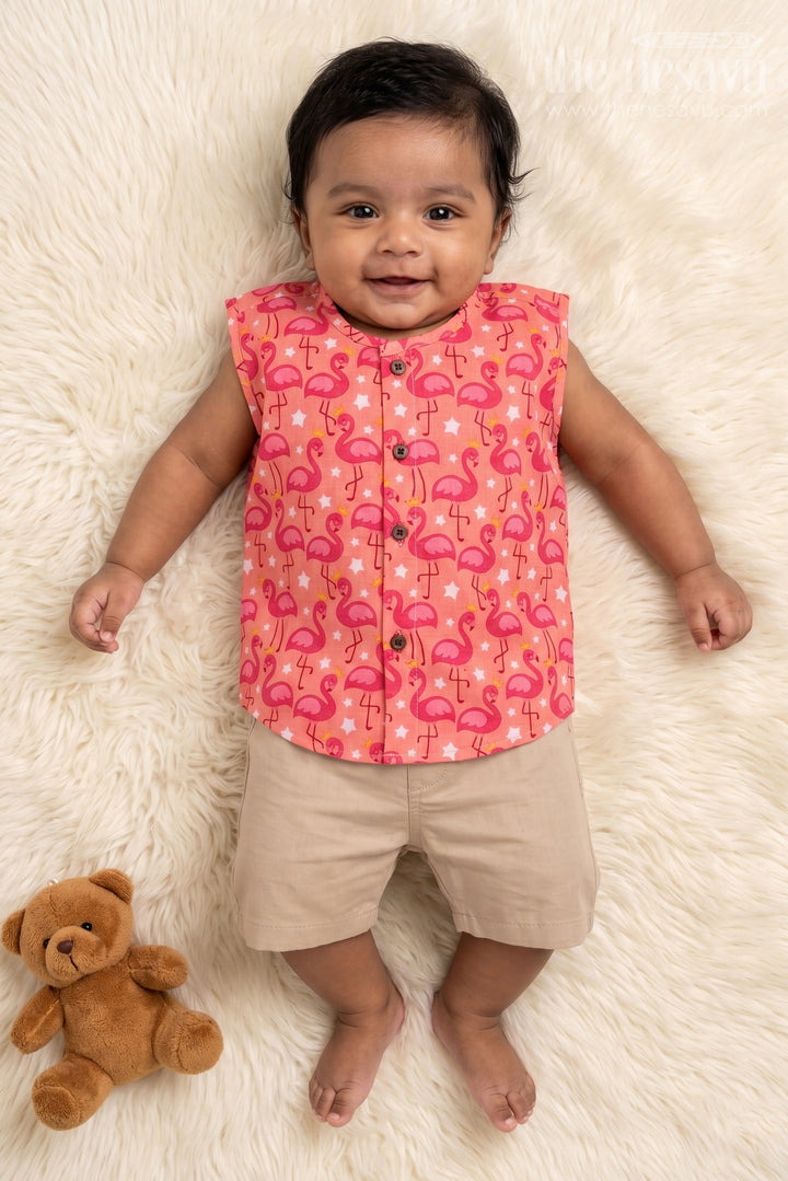 Flamingo Print Baby Jabla for Quirky and Comfy Dressing