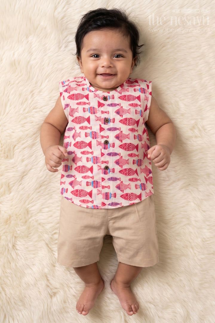 Fish Print Baby Jabla for Breezy Beach-inspired Style