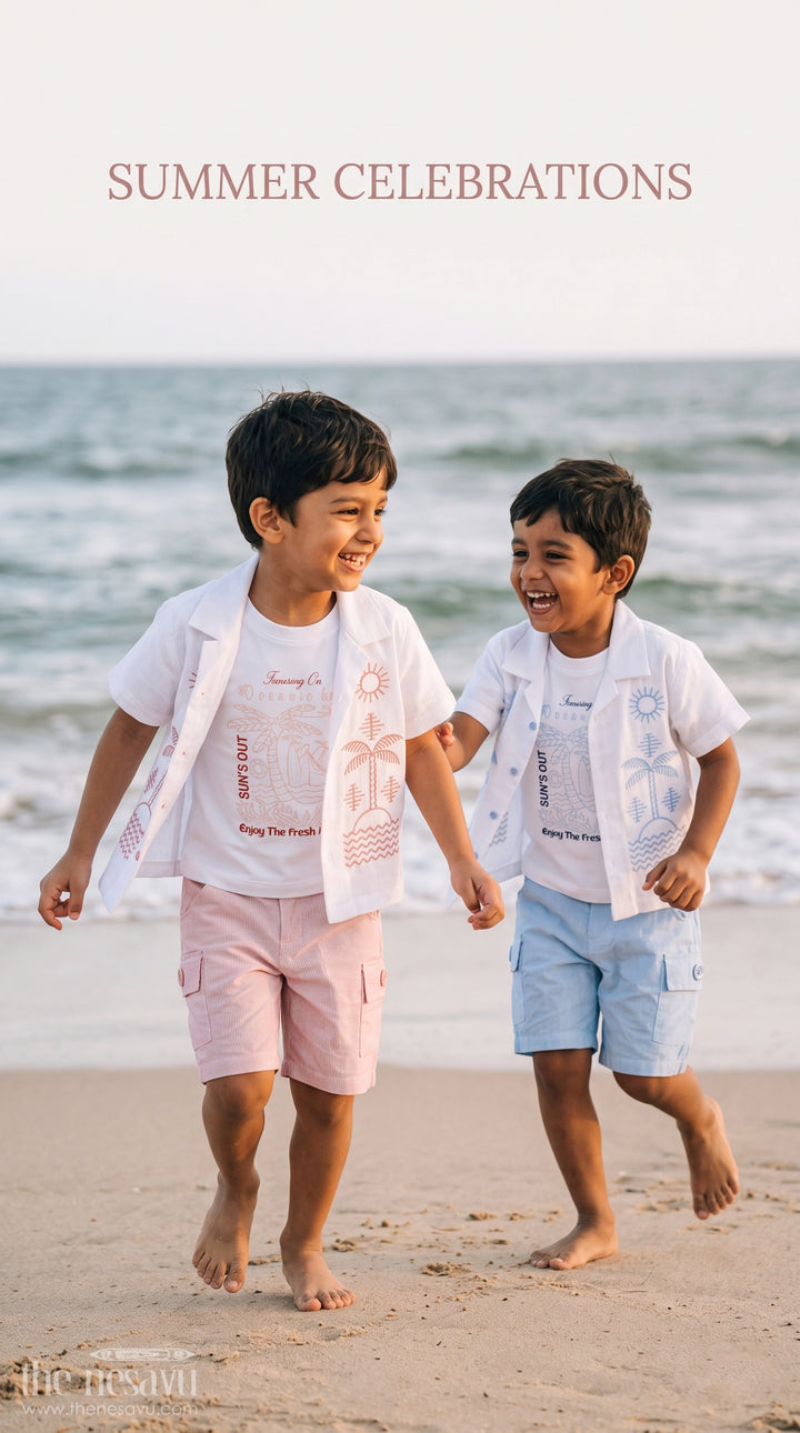 Boys Cotton Casual Set for Daily Wear and Summer Comfort