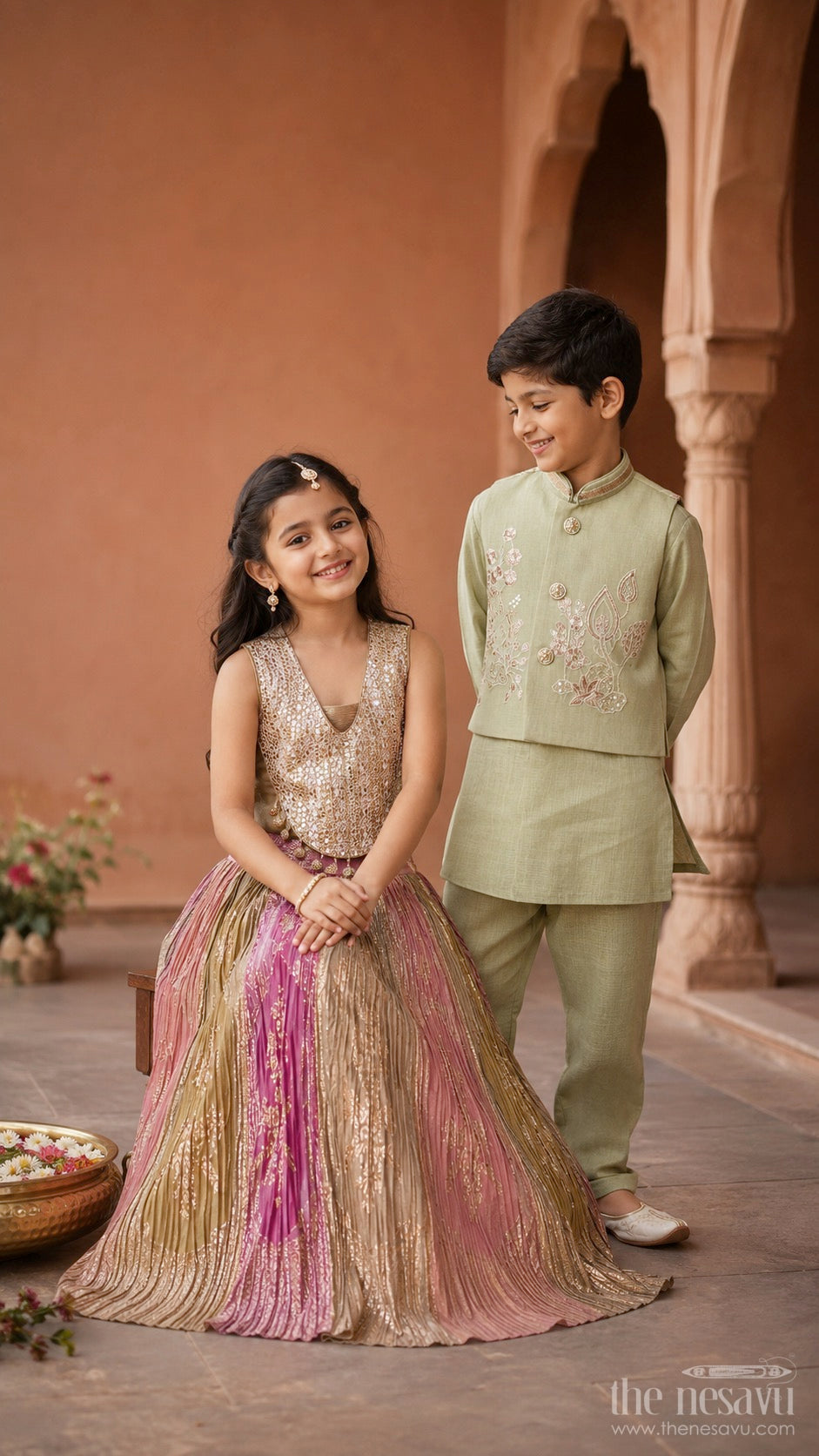 Boys Cotton Jacket Set for Festive Gatherings and Daytime Functions