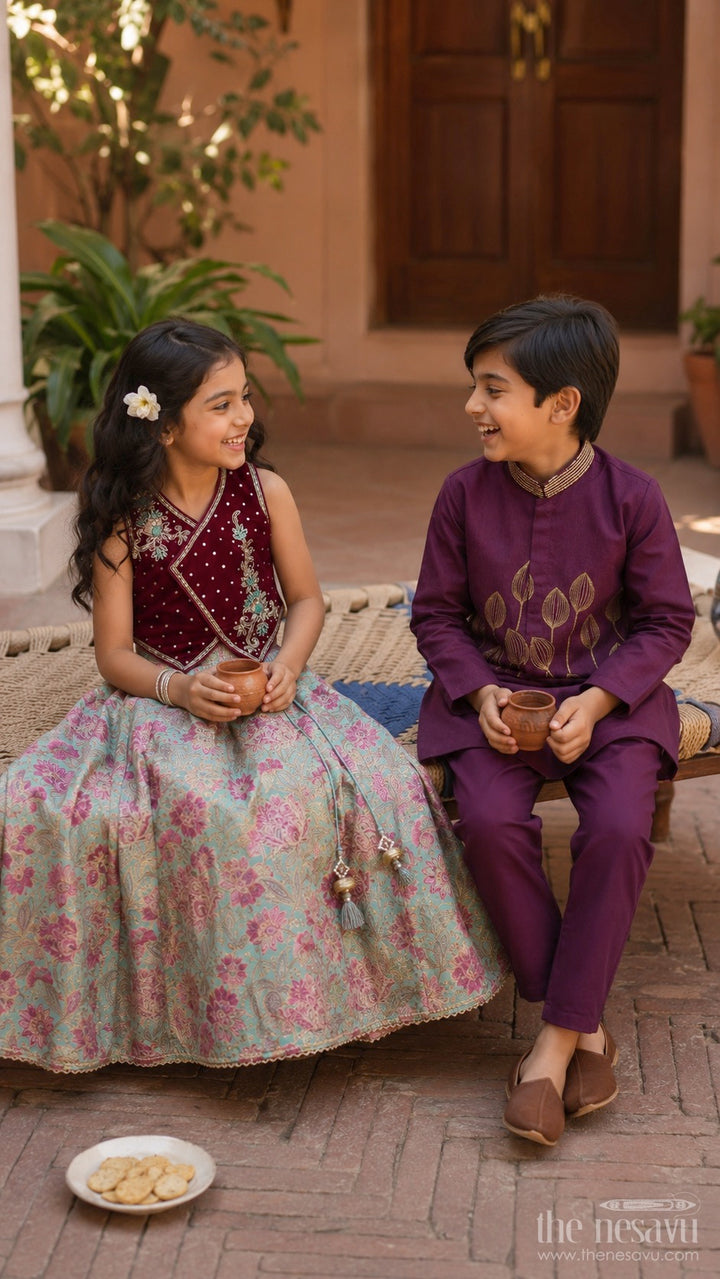 Boys Jacket Kurta Set for Weddings and Festive Receptions