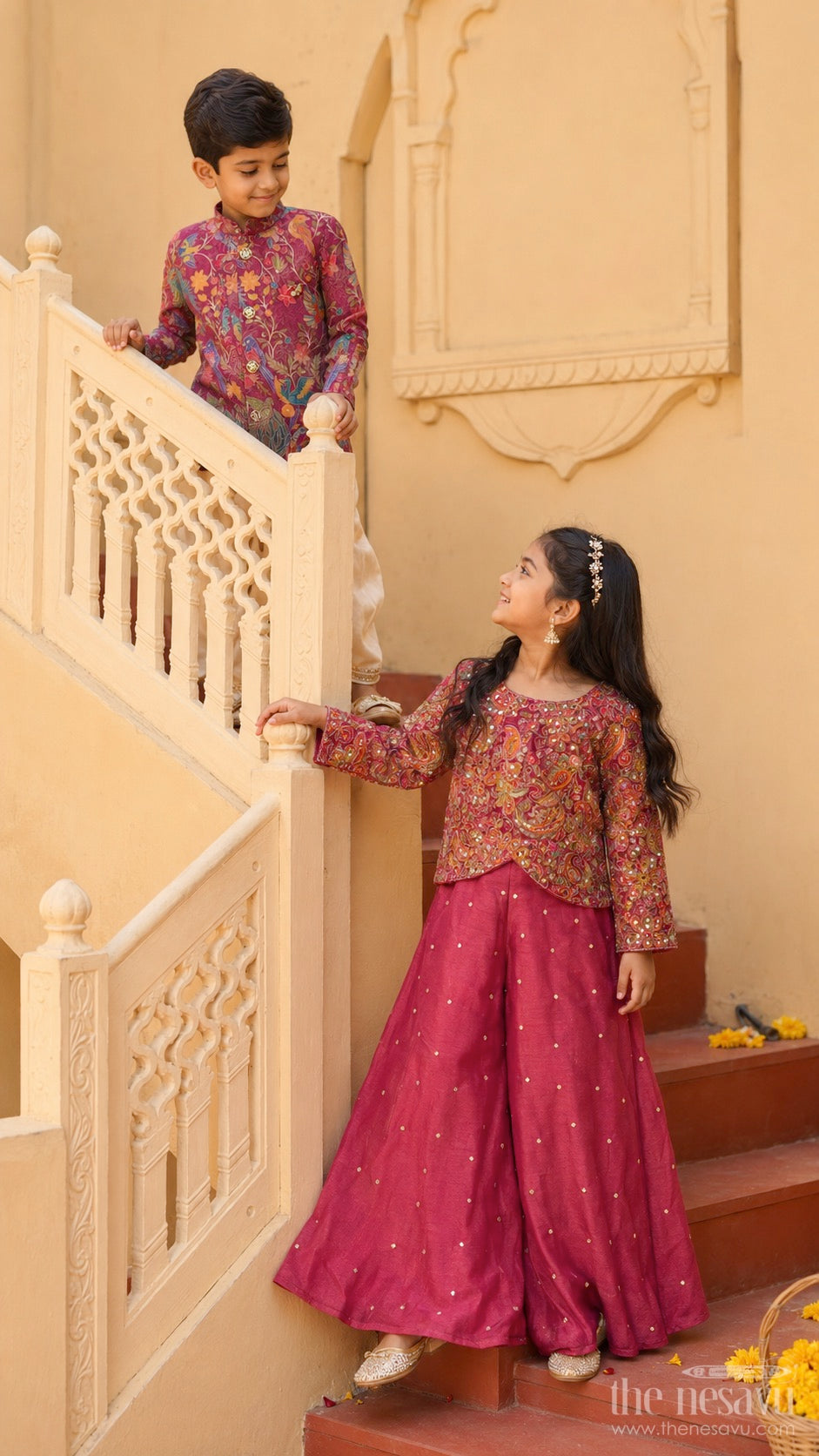 Toddler Boy Sherwani Set for Festive Occasions and Weddings