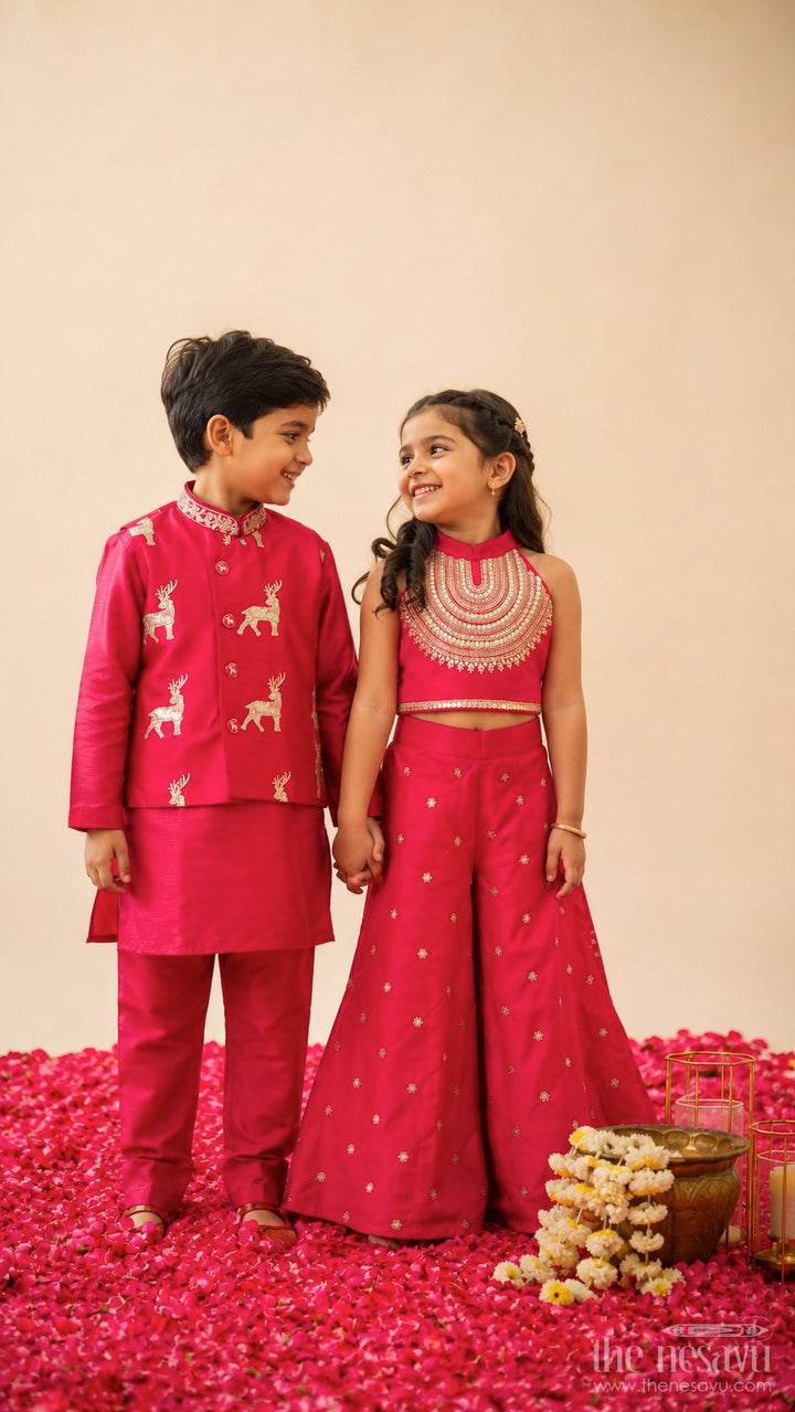 Boys Festive Jacket Set for Wedding Functions and Special Occasions