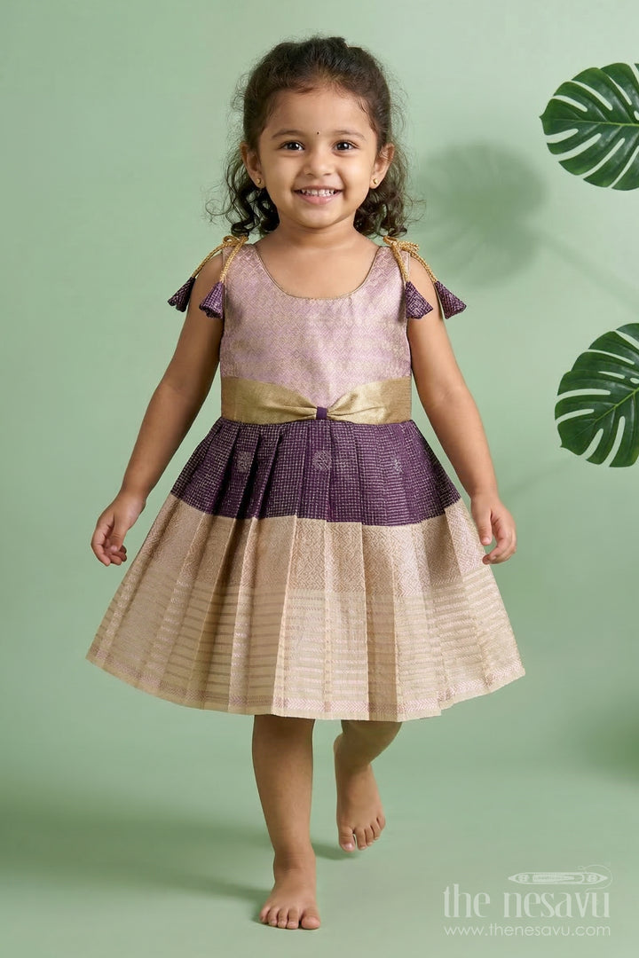 Girls Kanchi Silk Frock for Weddings and Traditional Functions