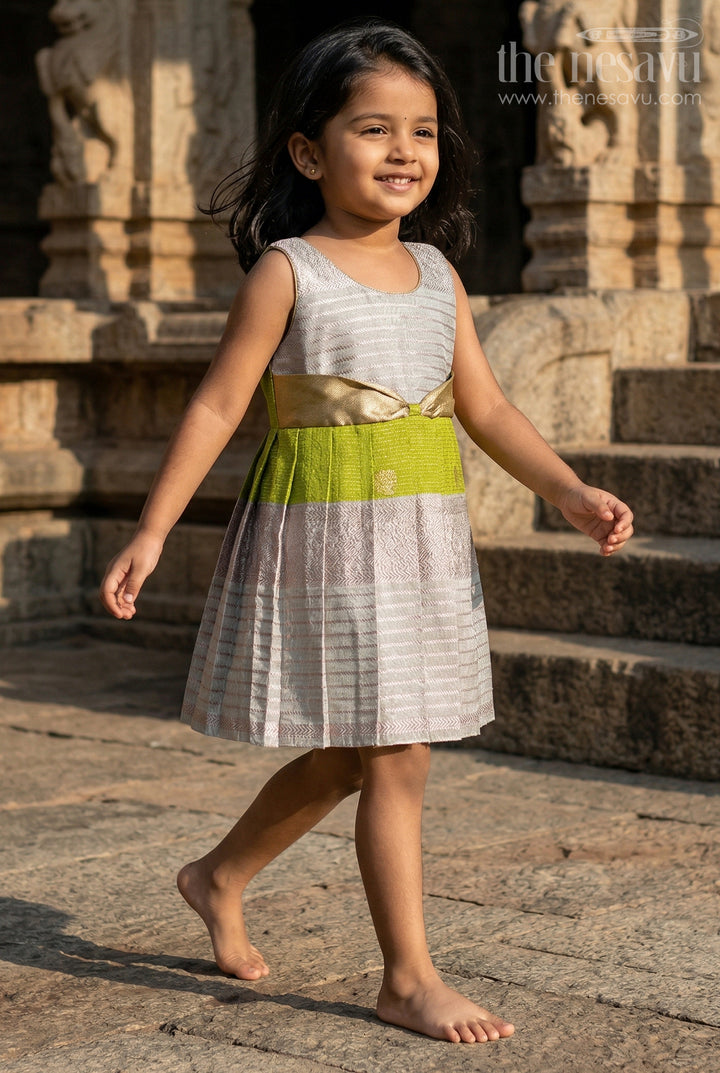 Girls Kanchi Silk Frock for Weddings