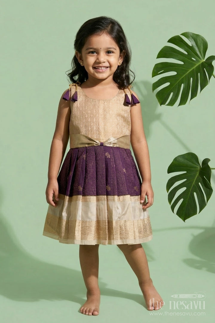 Girls Kanchi Silk Frock for Wedding Receptions and Festivals