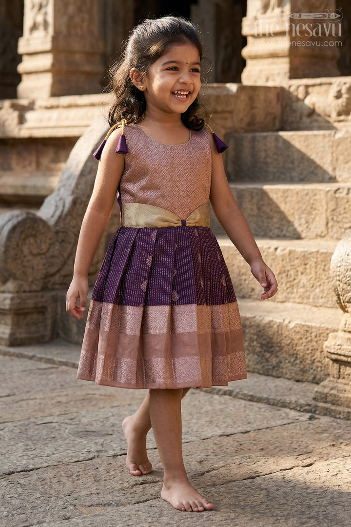 Girls Kanchi Silk Frock for Receptions and Festivals