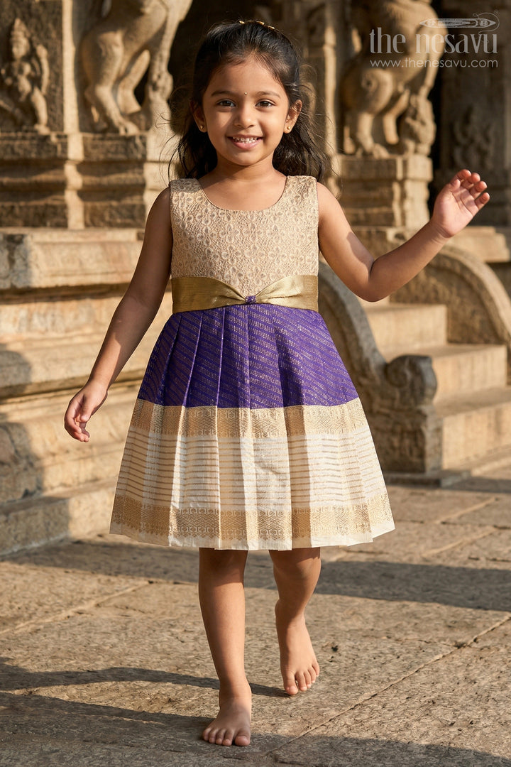 Girls Arani Silk Frock for Weddings and Festive Occasions