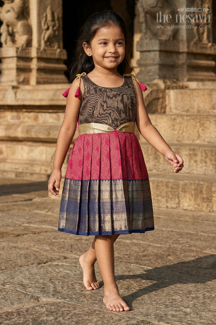 Girls Kanchi Silk Frock for Temple Functions and Festivals