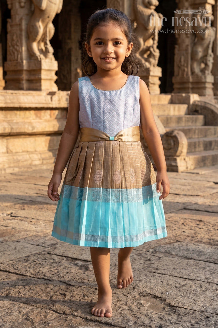 Girls Dharmavaram Silk Frock for Weddings and Festive Events