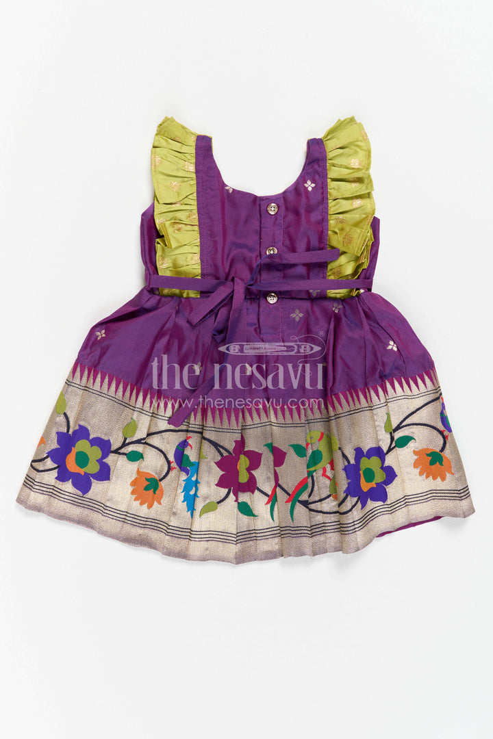 Girls Kanchi Silk Frock for Festive Celebrations and Wedding Functions