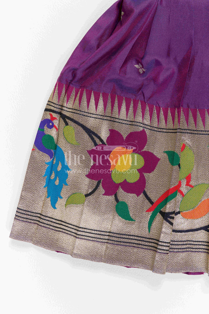 Girls Kanchi Silk Frock for Festive Celebrations and Wedding Functions