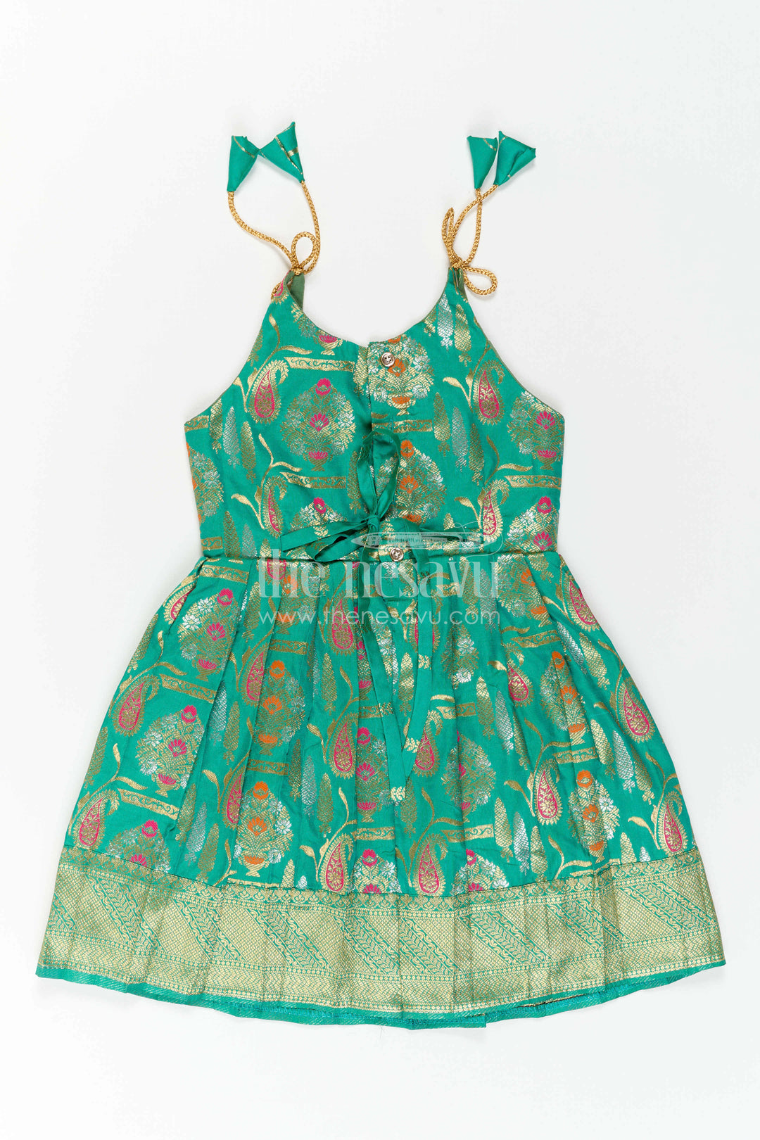 Baby Girl Kanchi Silk Frock for Weddings and Festive Occasions