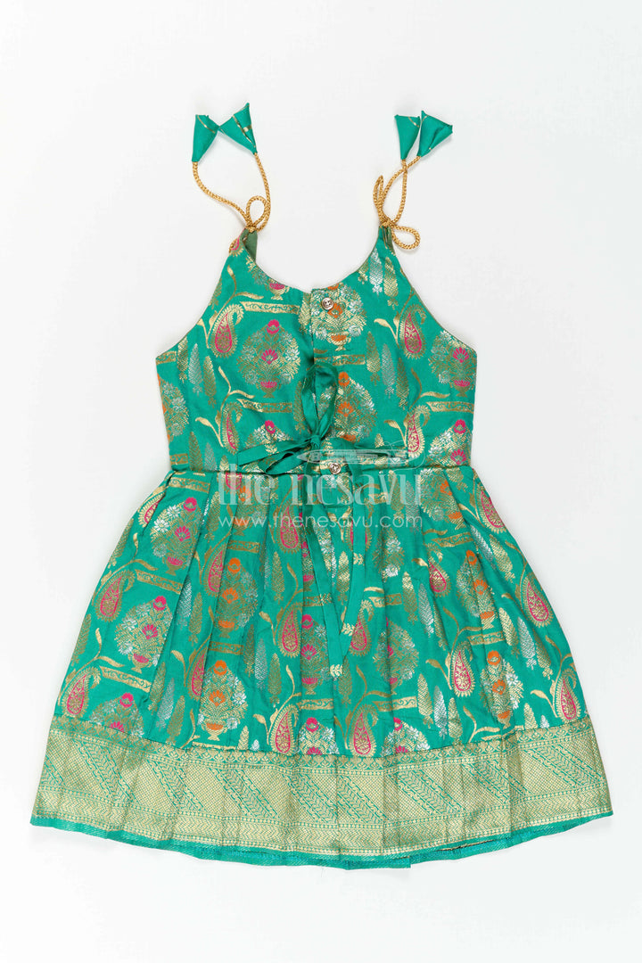Baby Girl Kanchi Silk Frock for Weddings and Festive Occasions