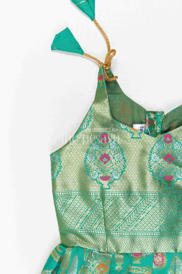 Baby Girl Kanchi Silk Frock for Weddings and Festive Occasions