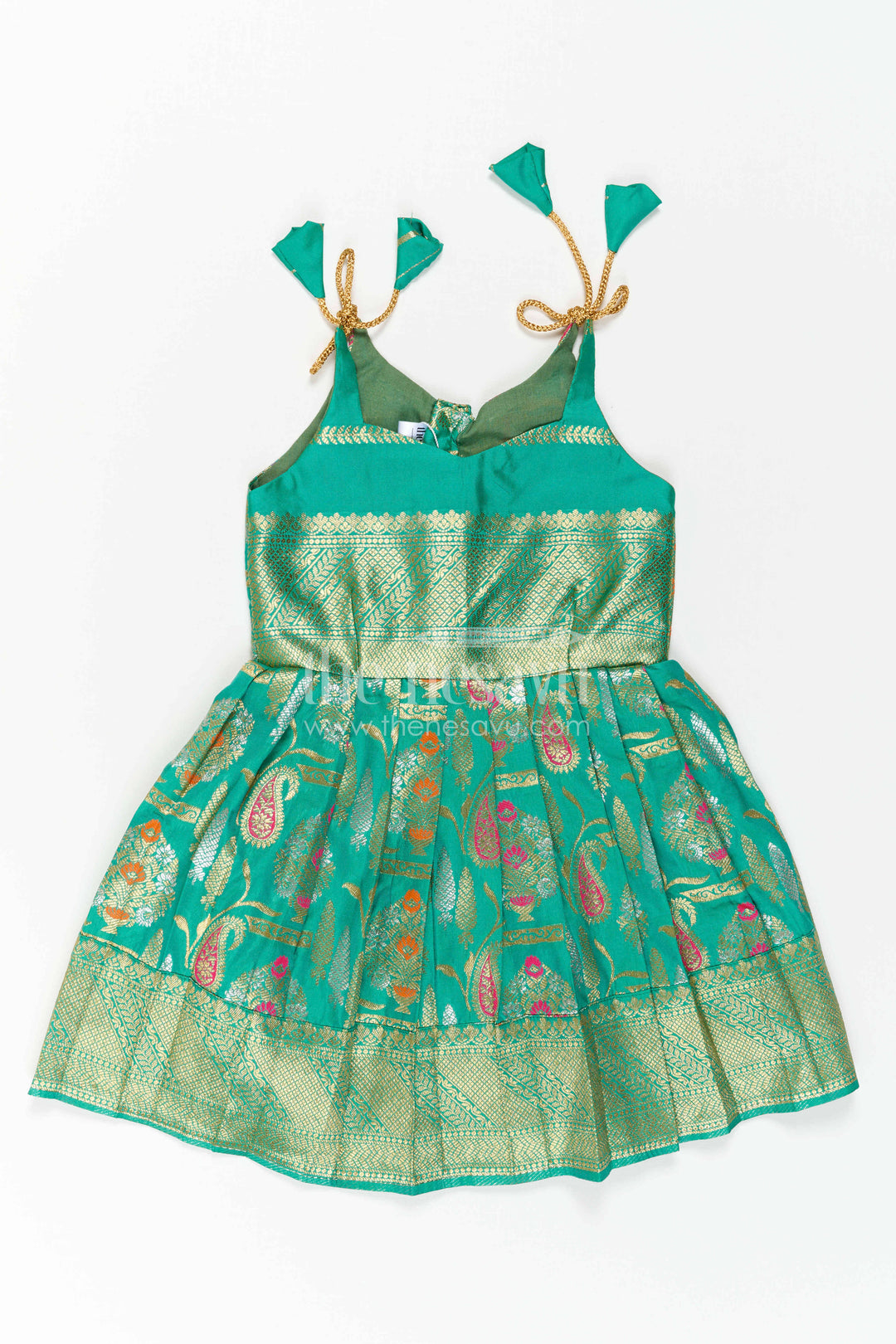 Baby Girl Kanchi Silk Frock for Weddings and Festive Occasions