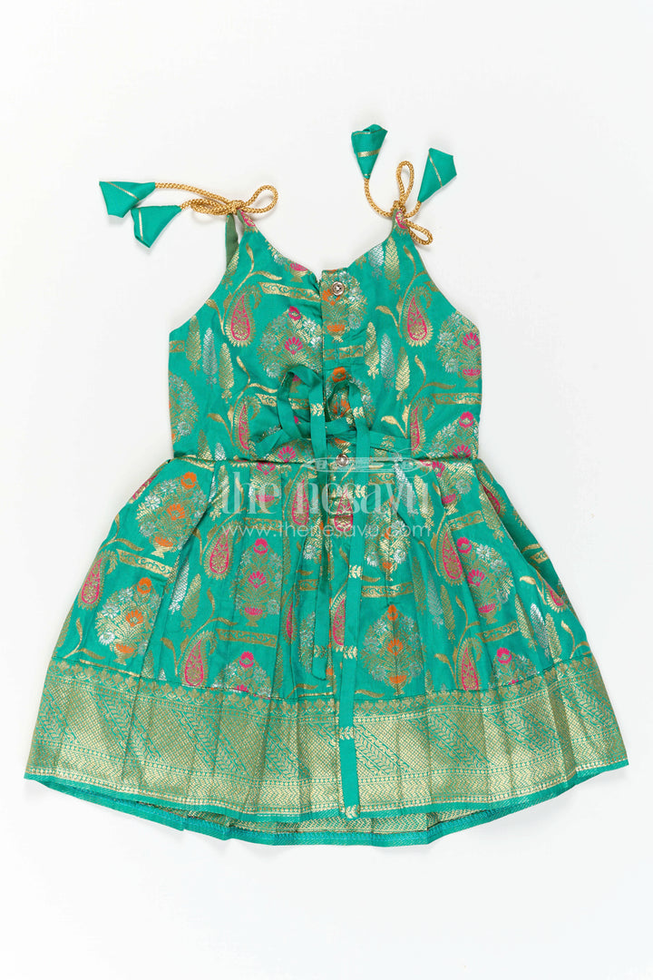 Baby Girl Kanchi Silk Frock for Weddings and Festive Occasions