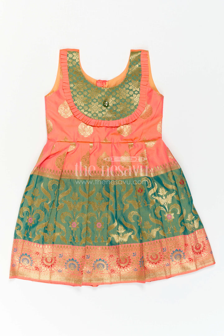 Girls Silk Frock for Navaratri Celebrations and Traditional Events
