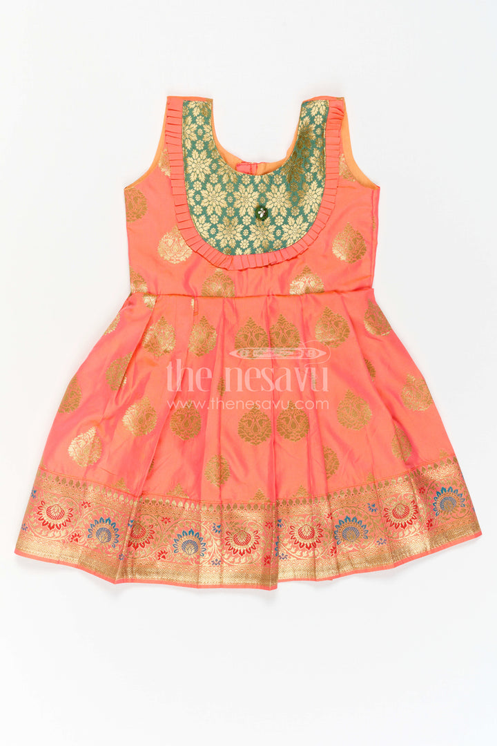 Girls Silk Frock for Navaratri Celebrations and Traditional Events