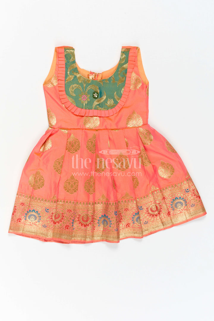 Girls Silk Frock for Navaratri Celebrations and Traditional Events