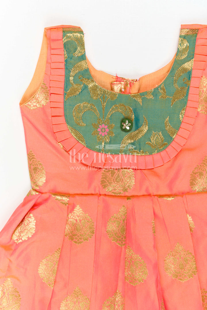 Girls Silk Frock for Navaratri Celebrations and Traditional Events