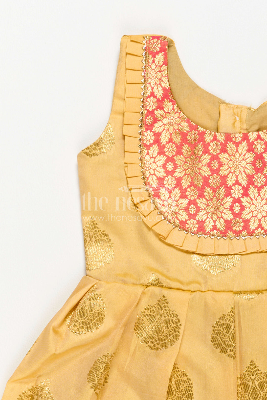 Infant Kanchi Silk Frock for Naming Ceremony and Pooja