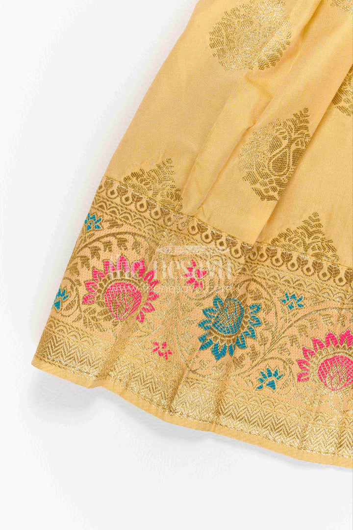 Infant Kanchi Silk Frock for Naming Ceremony and Pooja