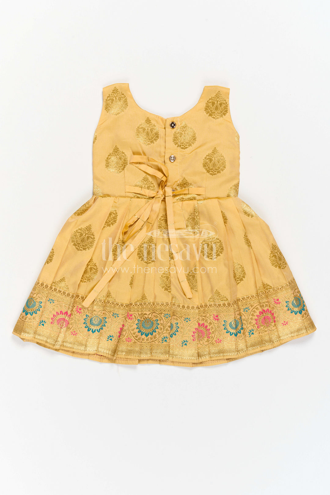 Infant Kanchi Silk Frock for Naming Ceremony and Pooja