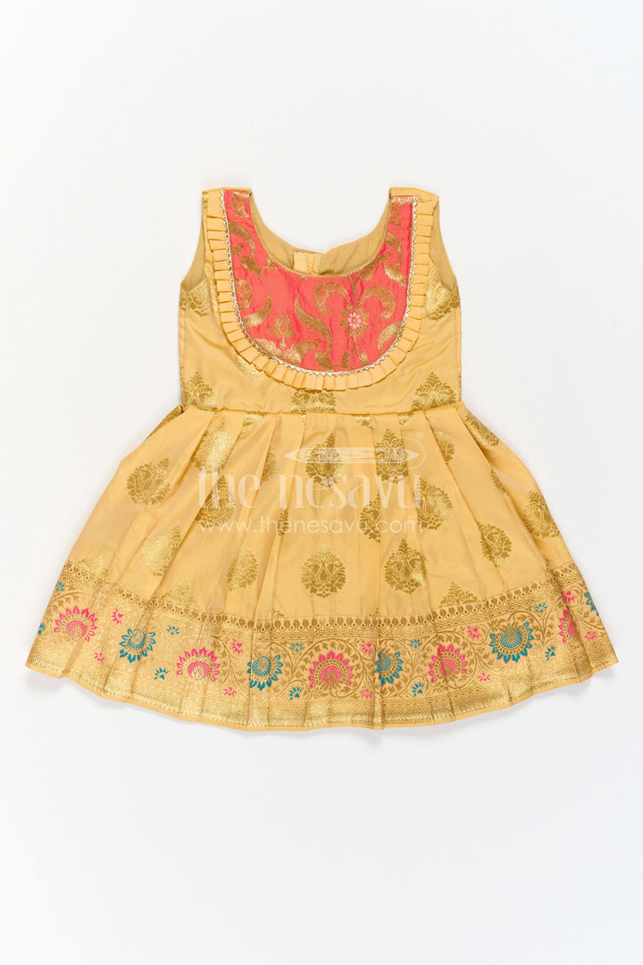 Infant Kanchi Silk Frock for Naming Ceremony and Pooja