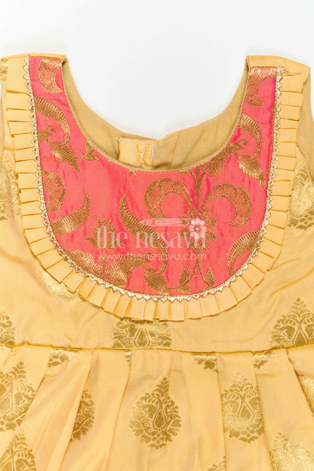 Infant Kanchi Silk Frock for Naming Ceremony and Pooja