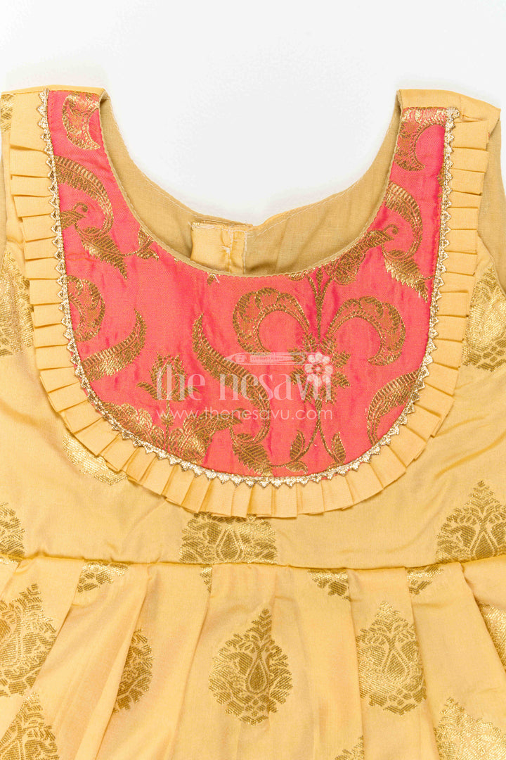 Infant Kanchi Silk Frock for Naming Ceremony and Pooja