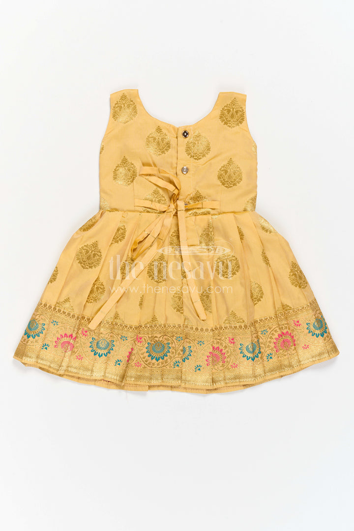 Infant Kanchi Silk Frock for Naming Ceremony and Pooja