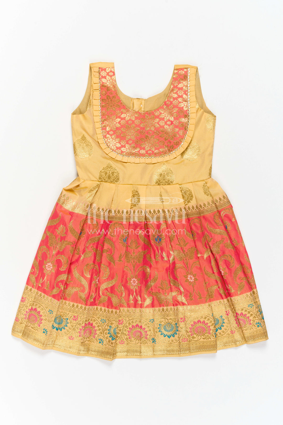 Infant Kanchi Silk Frock for Naming Ceremony and Pooja