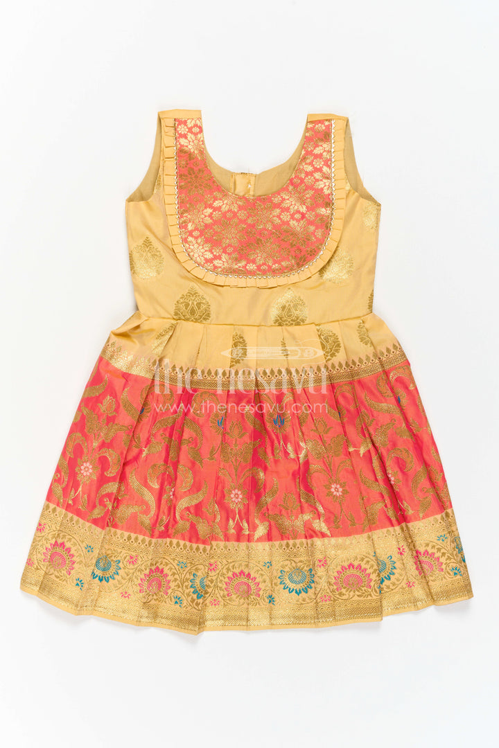 Infant Kanchi Silk Frock for Naming Ceremony and Pooja
