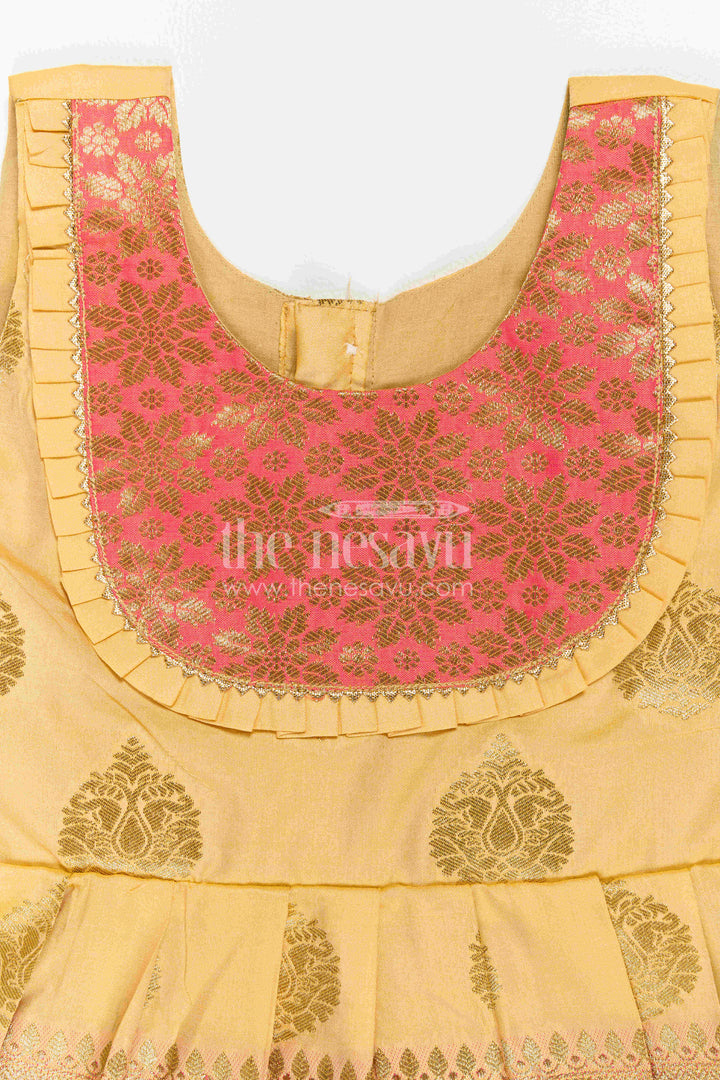 Infant Kanchi Silk Frock for Naming Ceremony and Pooja