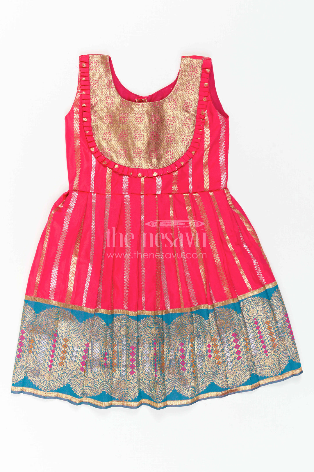 Baby Girl Kanchi Silk Frock for Festive Functions and Weddings