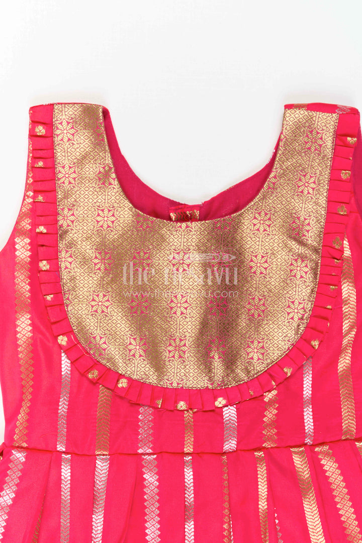 Baby Girl Kanchi Silk Frock for Festive Functions and Weddings