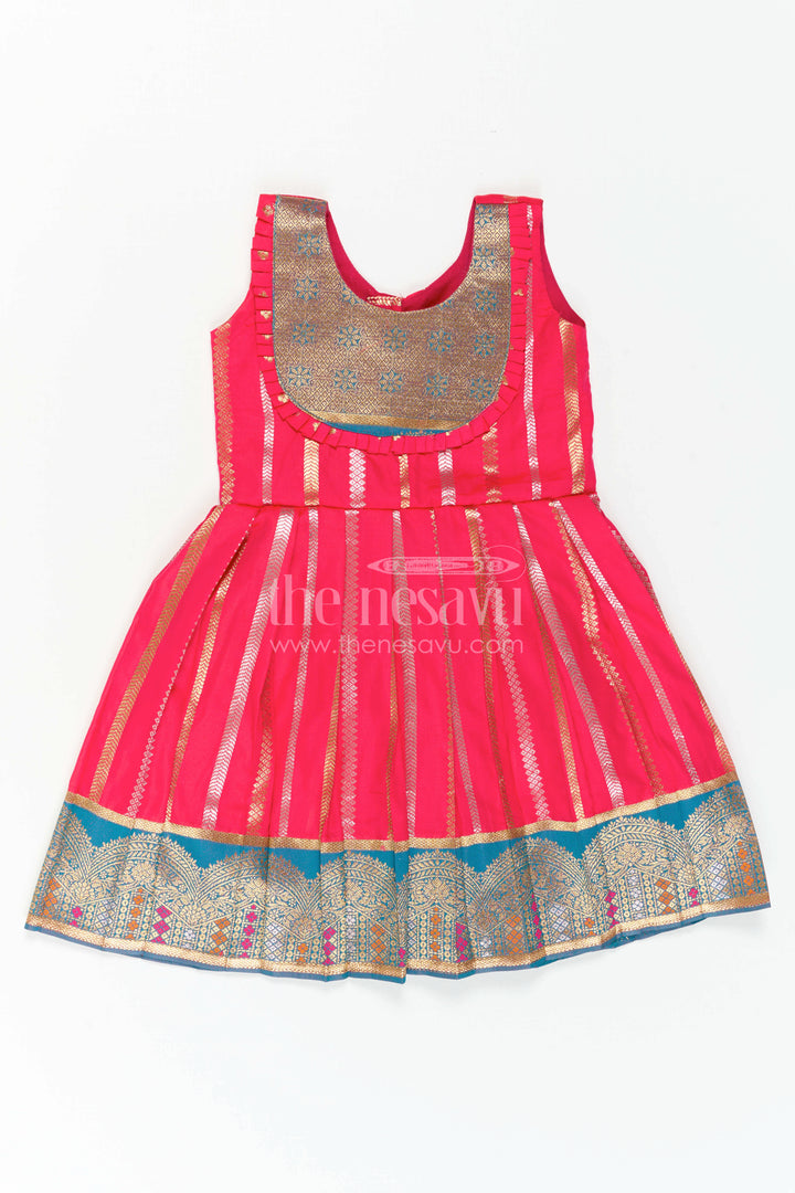Baby Girl Kanchi Silk Frock for Festive Functions and Weddings