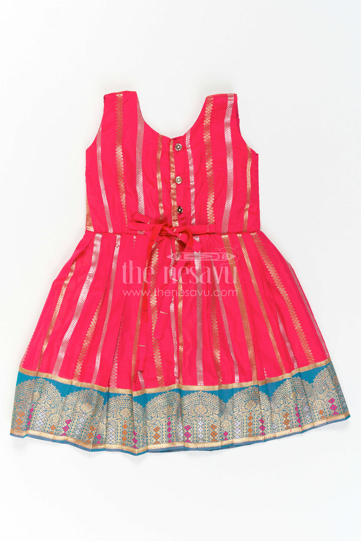 Baby Girl Kanchi Silk Frock for Festive Functions and Weddings