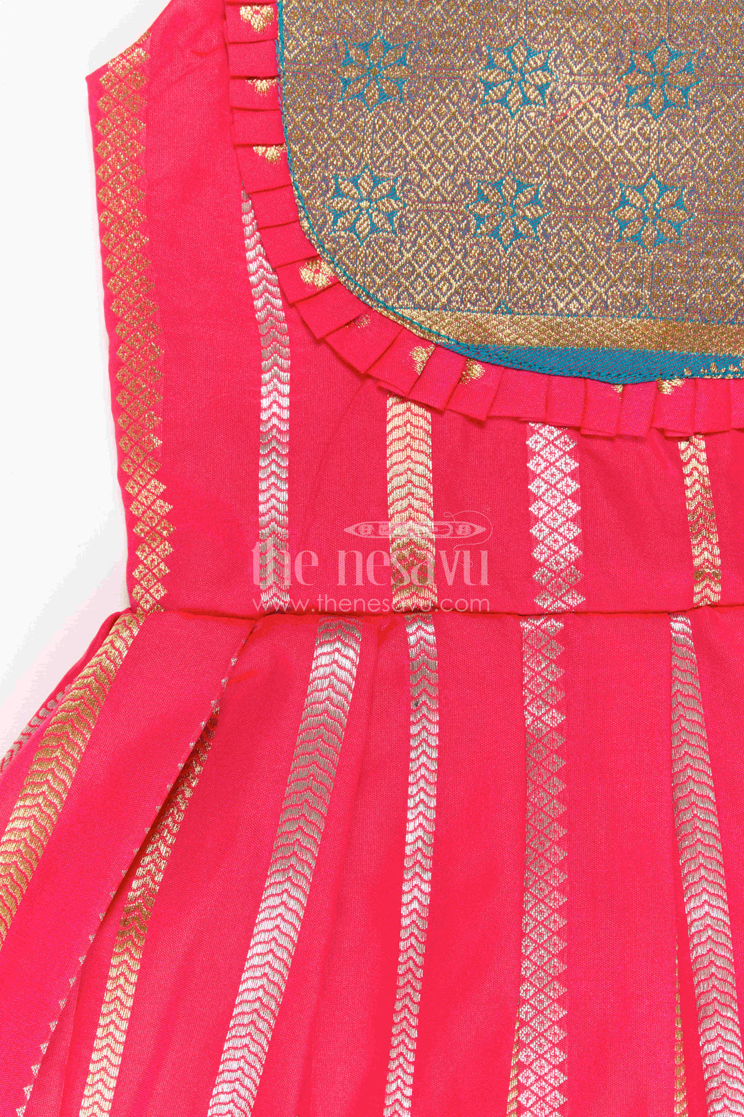 Baby Girl Kanchi Silk Frock for Festive Functions and Weddings