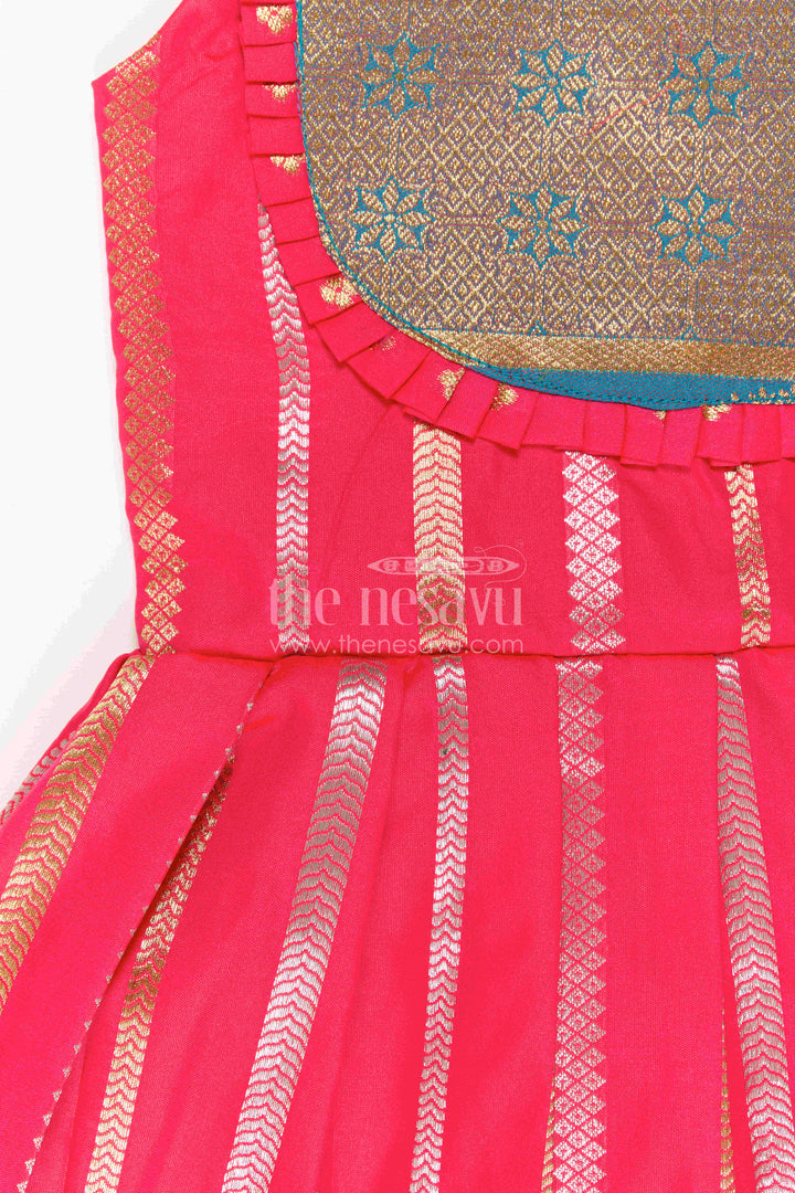 Baby Girl Kanchi Silk Frock for Festive Functions and Weddings