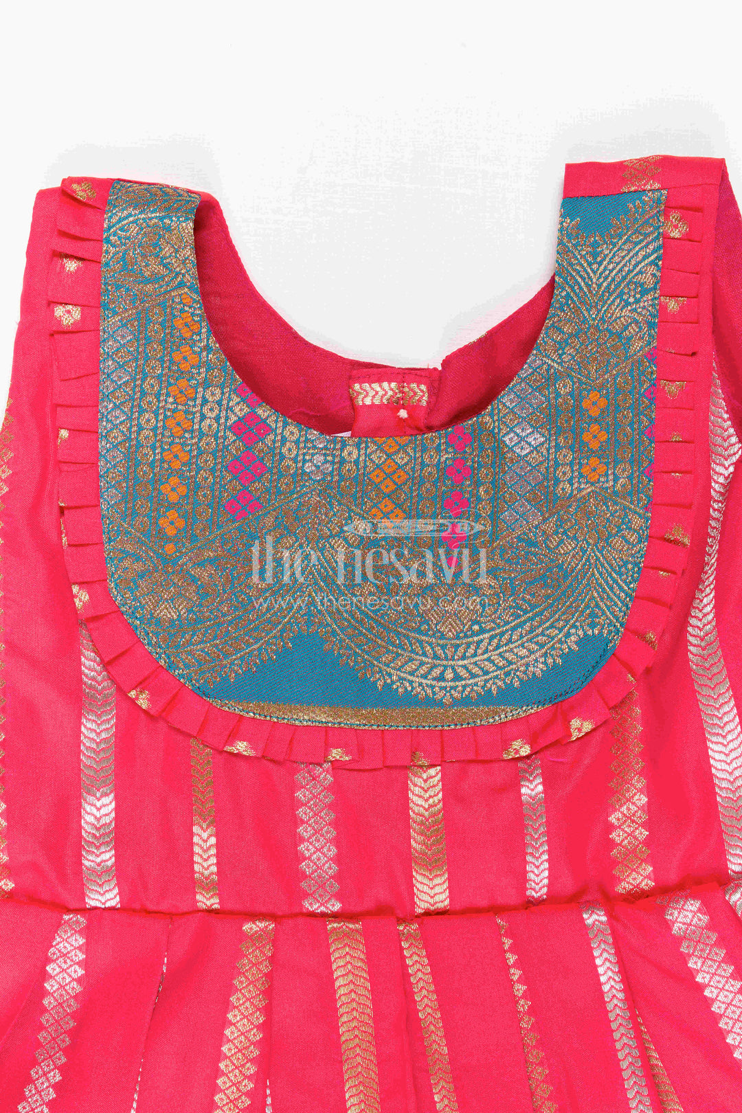 Baby Girl Kanchi Silk Frock for Festive Functions and Weddings