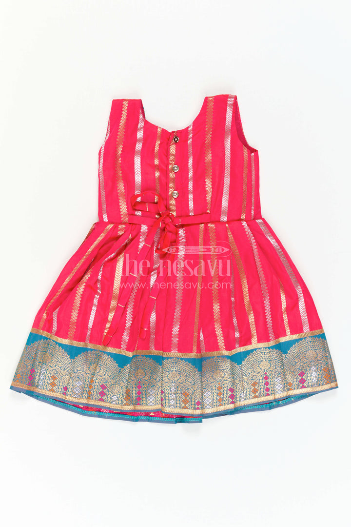 Baby Girl Kanchi Silk Frock for Festive Functions and Weddings