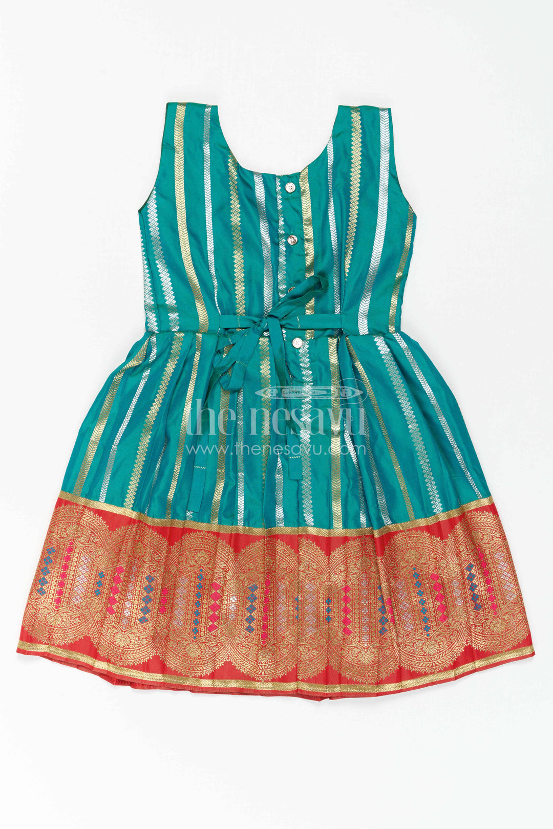Girls Kanchi Silk Frock for Temple Festivals and Family Celebrations
