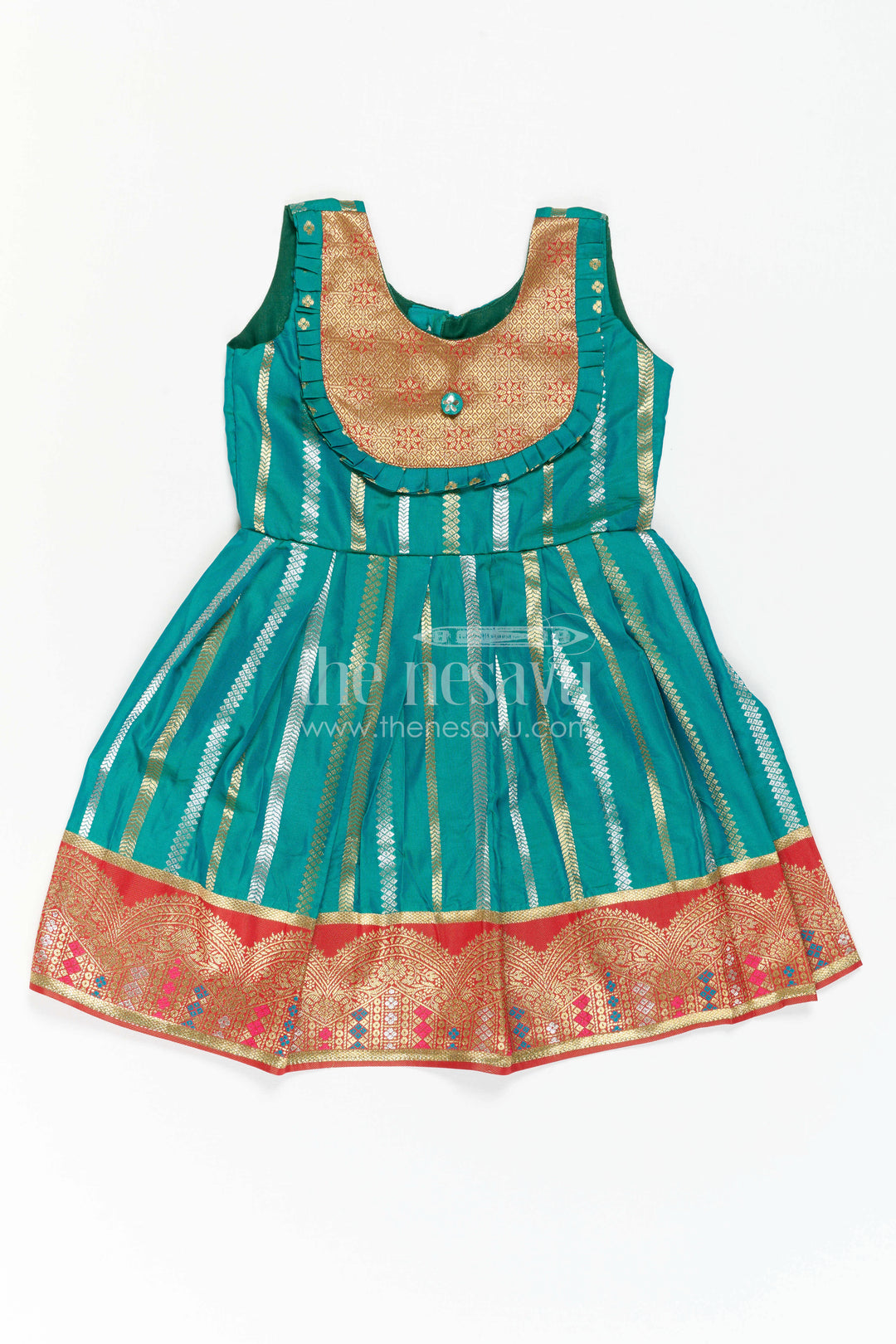 Girls Kanchi Silk Frock for Temple Festivals and Family Celebrations