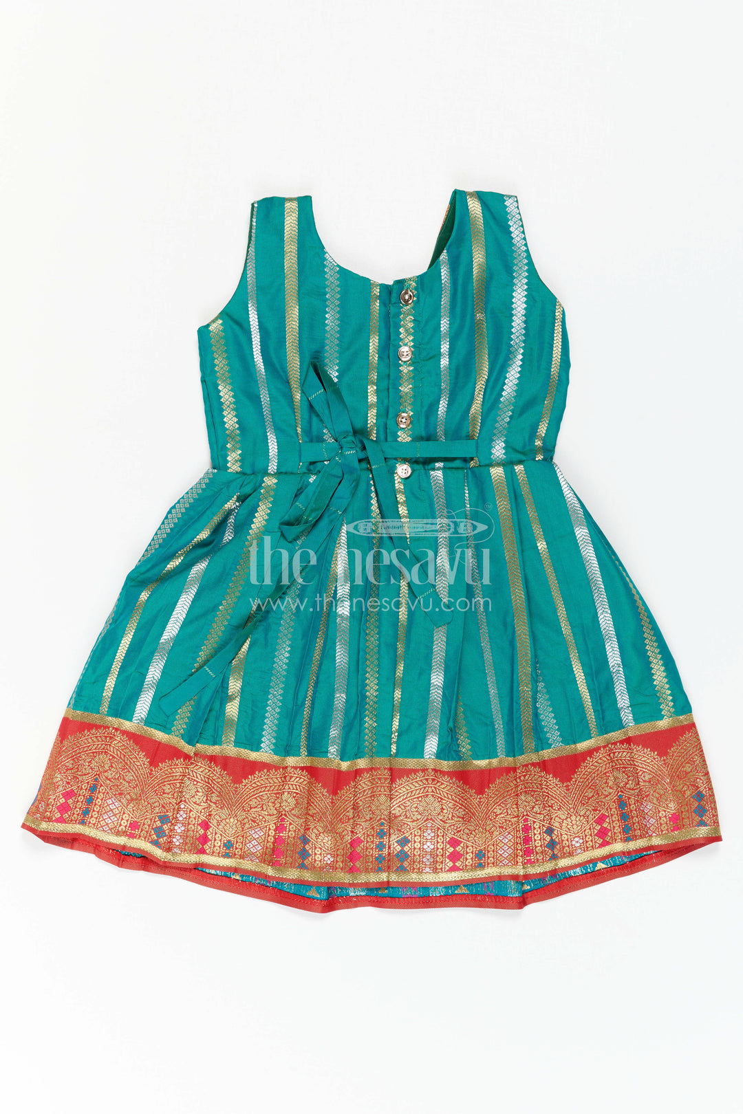 Girls Kanchi Silk Frock for Temple Festivals and Family Celebrations