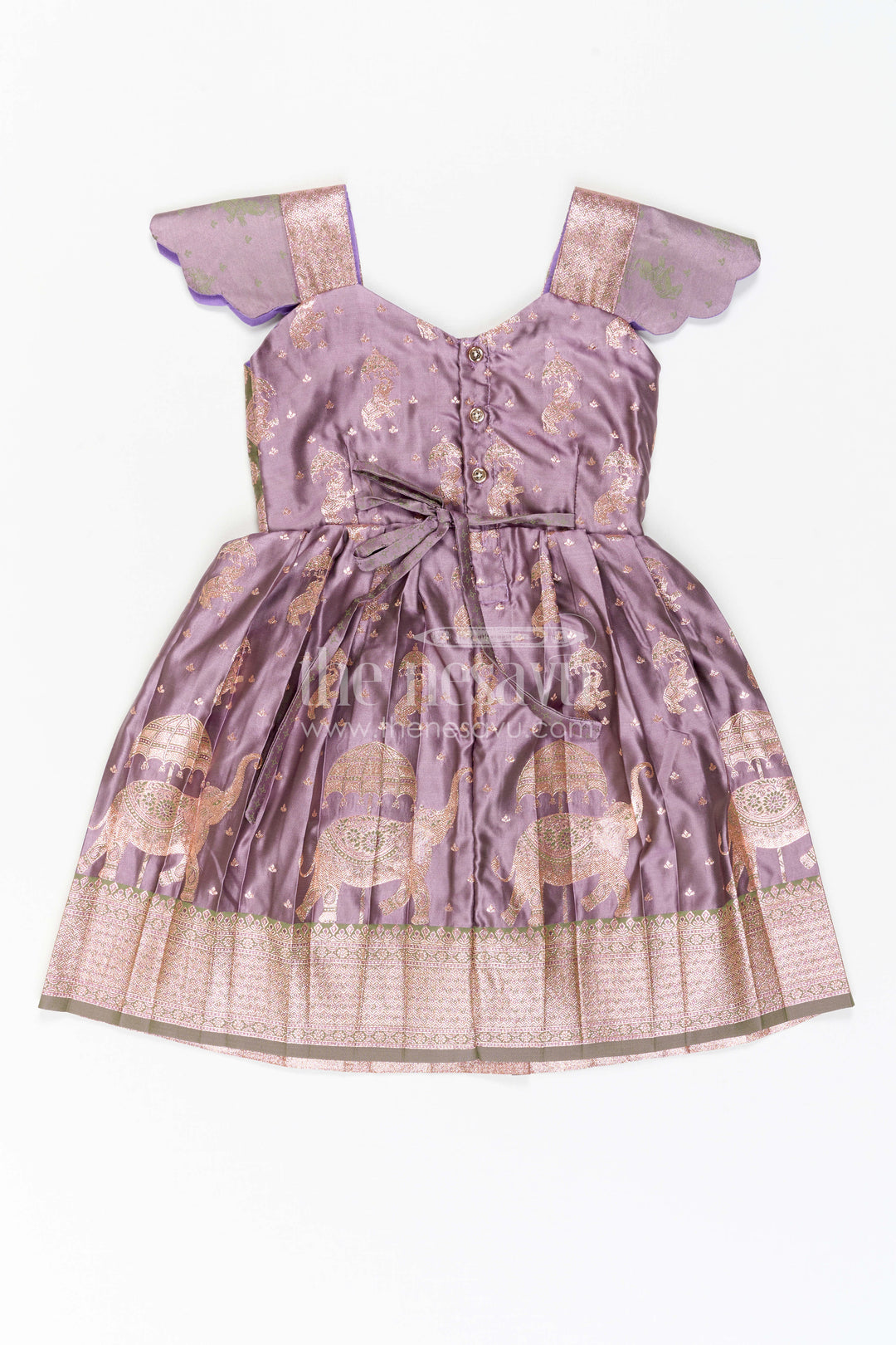 Girls Kanchi Silk Frock for Wedding Ceremonies and Festive Portraits